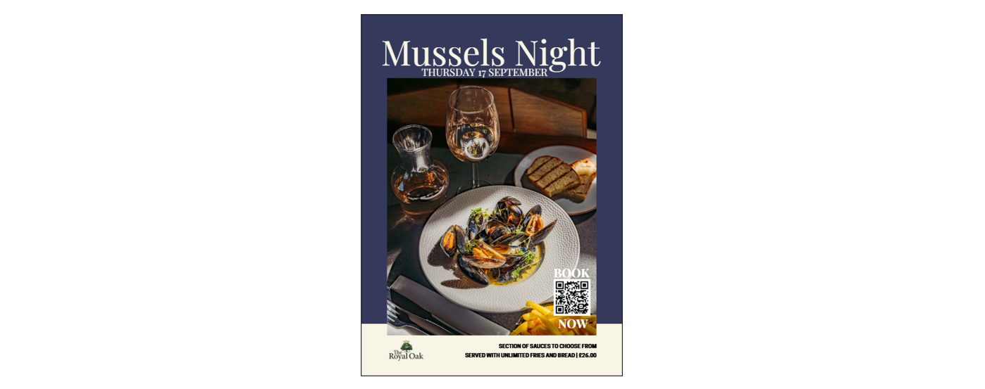 Mussels Night at The Royal Oak! 