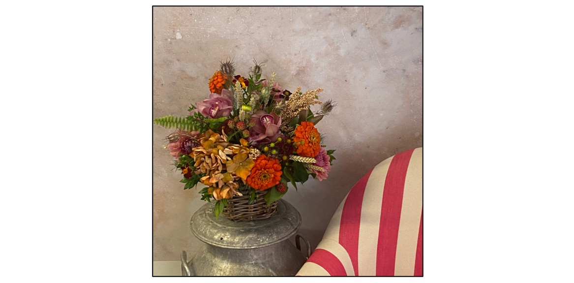 The Cambridge Flower School - basket of flowers
