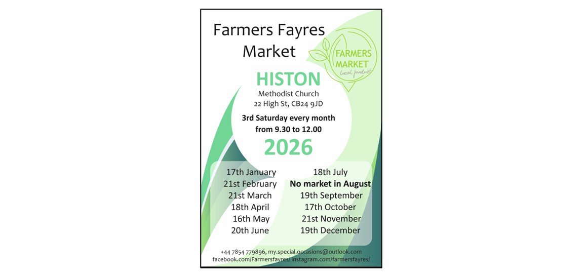 Farmers Fayres Market at Histon - poster