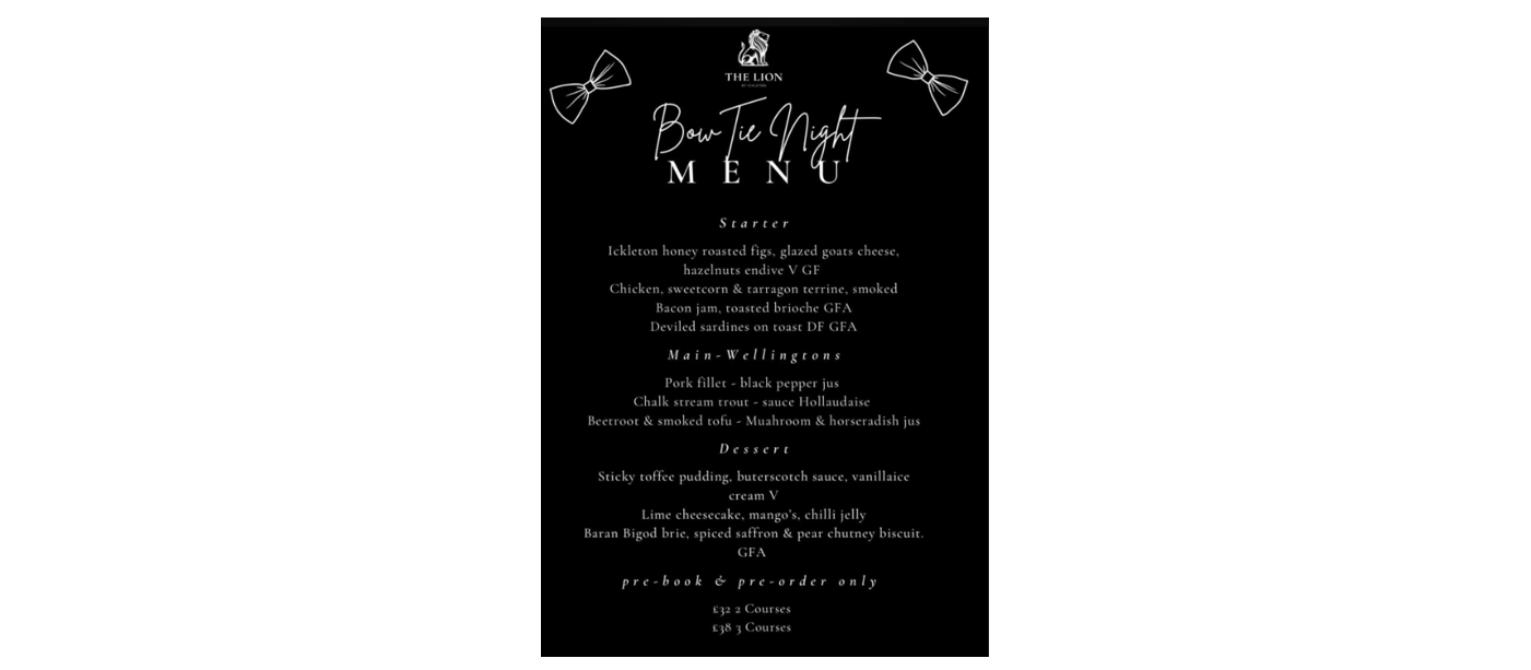 Bow Tie Night Dinner