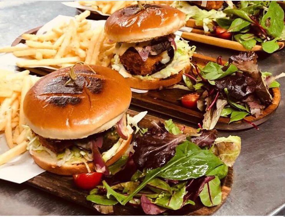 Wood Grill at The Queen Adelaide, Homemade Burger