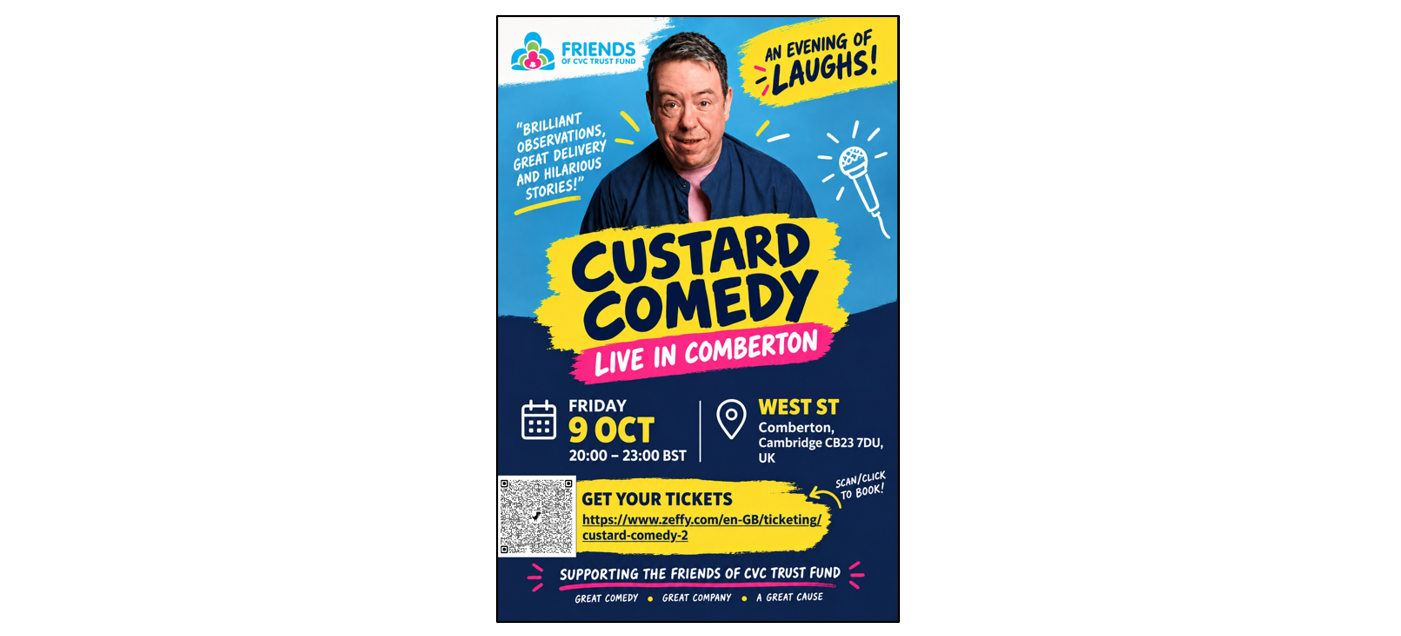 Custard Comedy Live in Comberton!