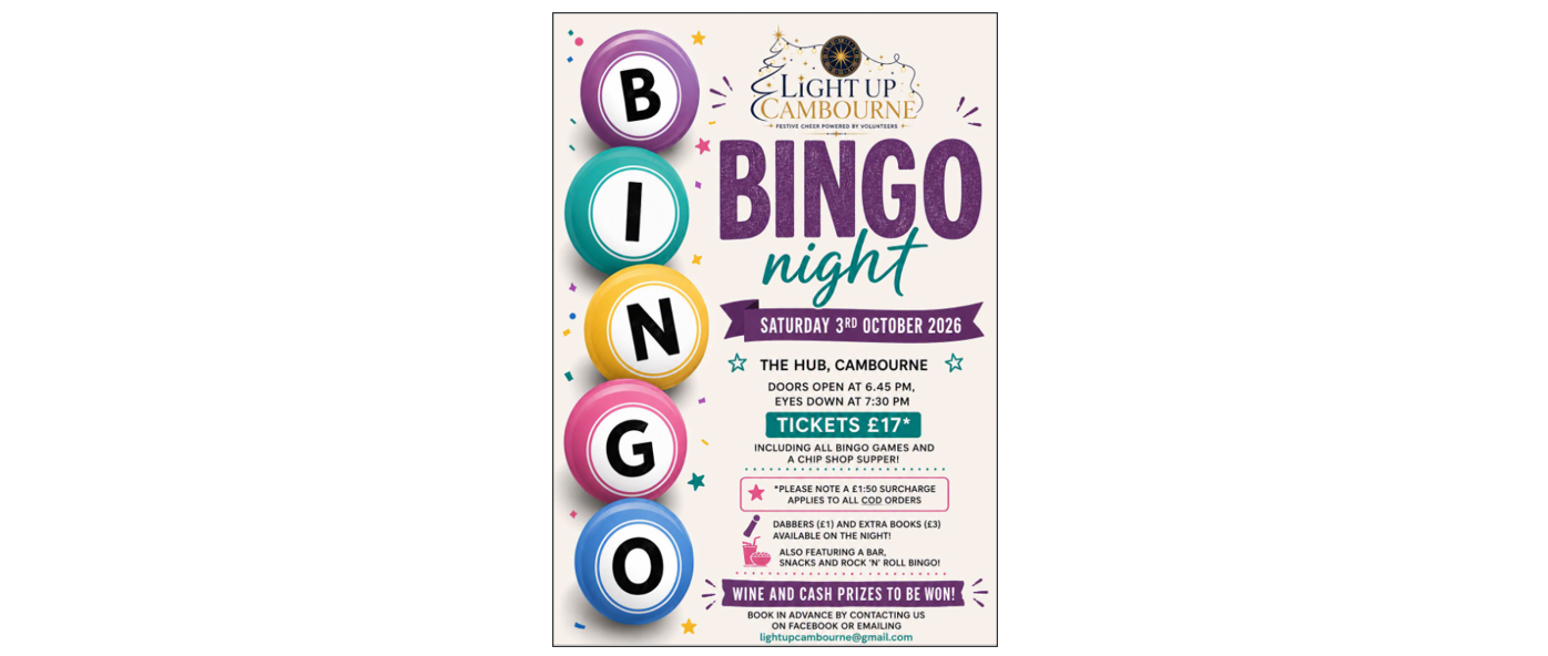 Bingo Night - Light Up Cambourne