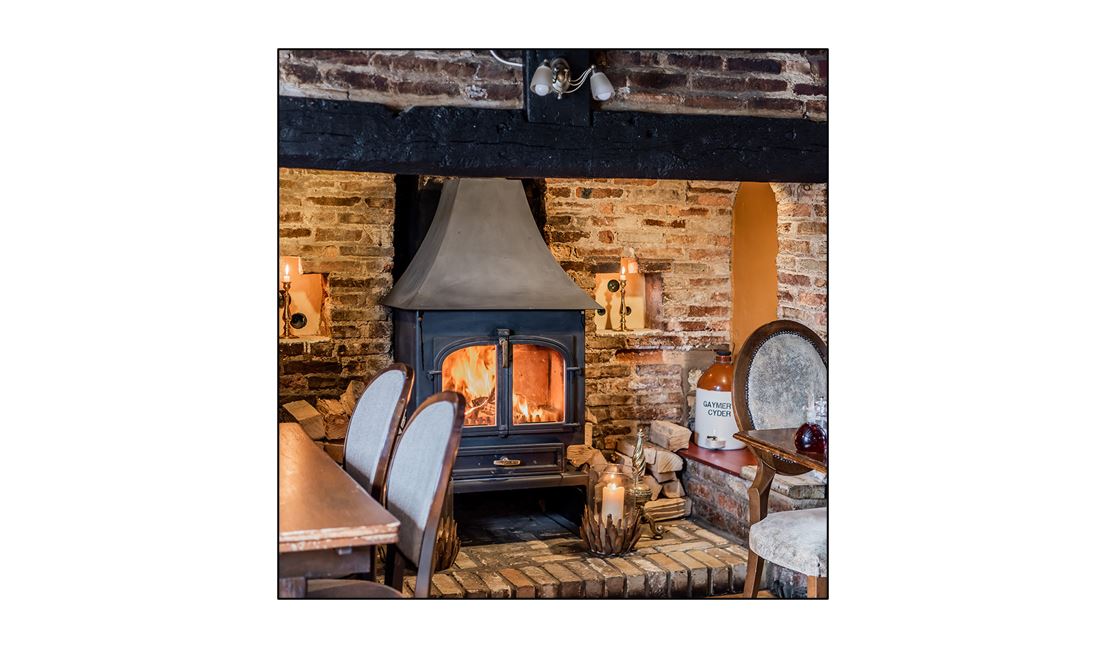 The Three Tuns - woodburner